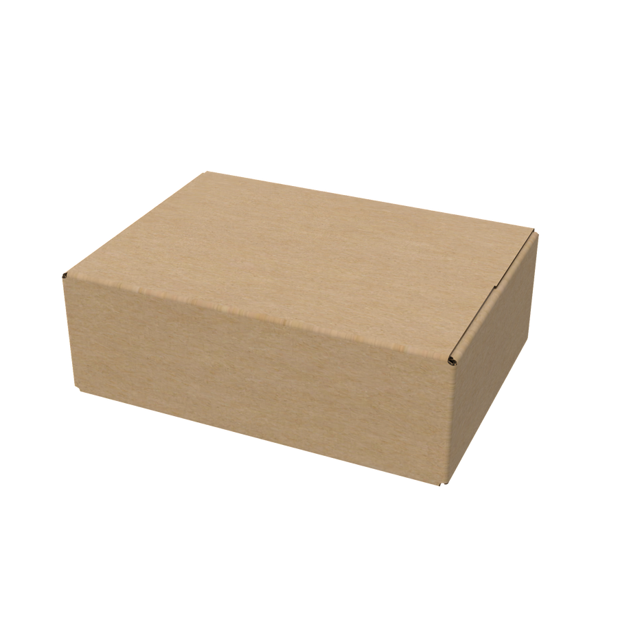 Natural kraft A4 small regular carton box closed for eco-friendly and secure packaging