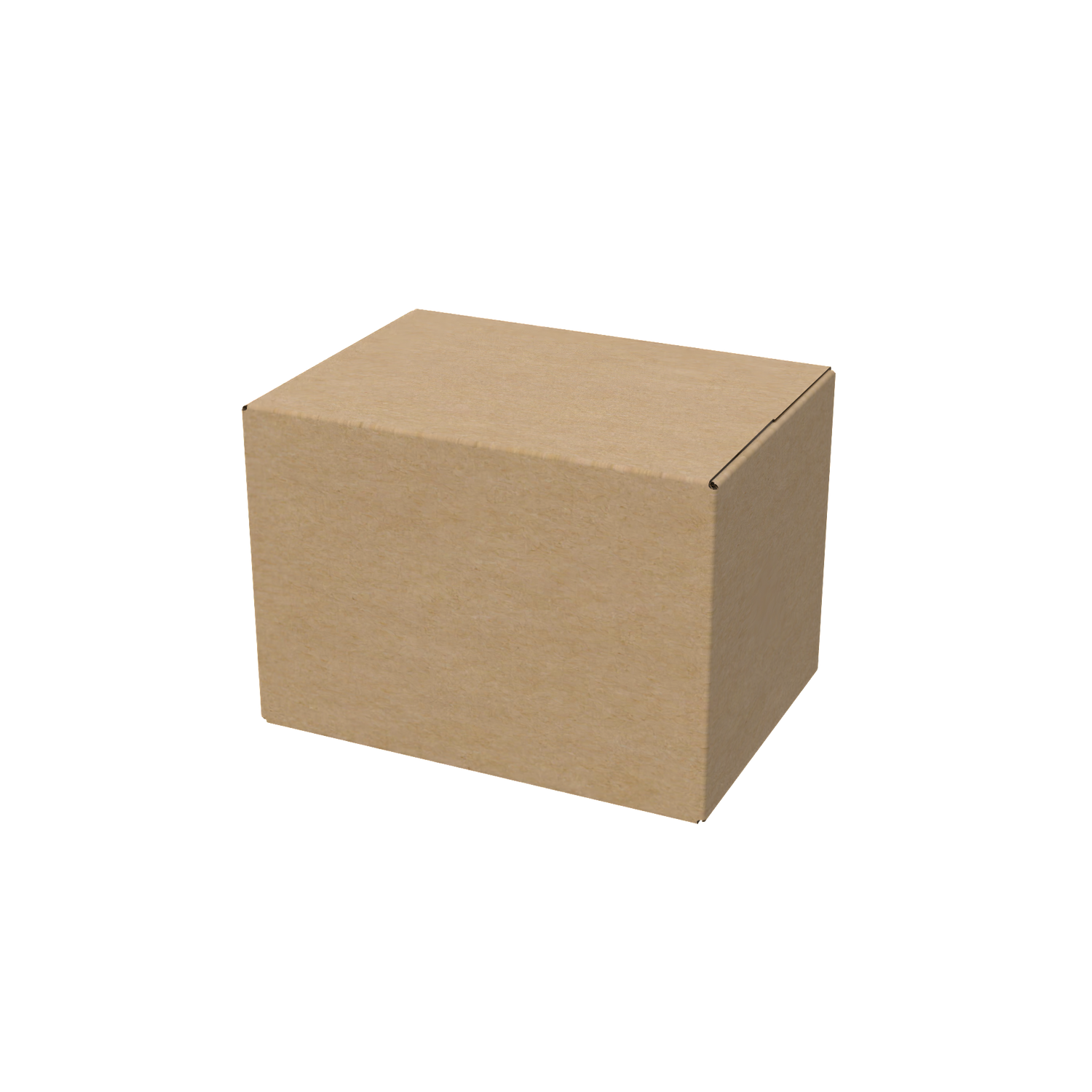 Natural kraft B5 regular carton box closed for eco-friendly packaging and parcel delivery