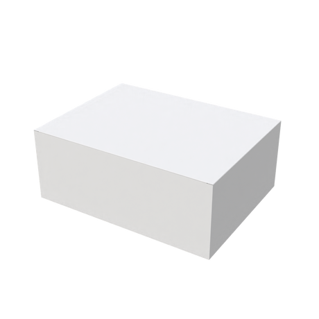 White extra-large e-commerce mailer box closed for secure shipping of bulky items