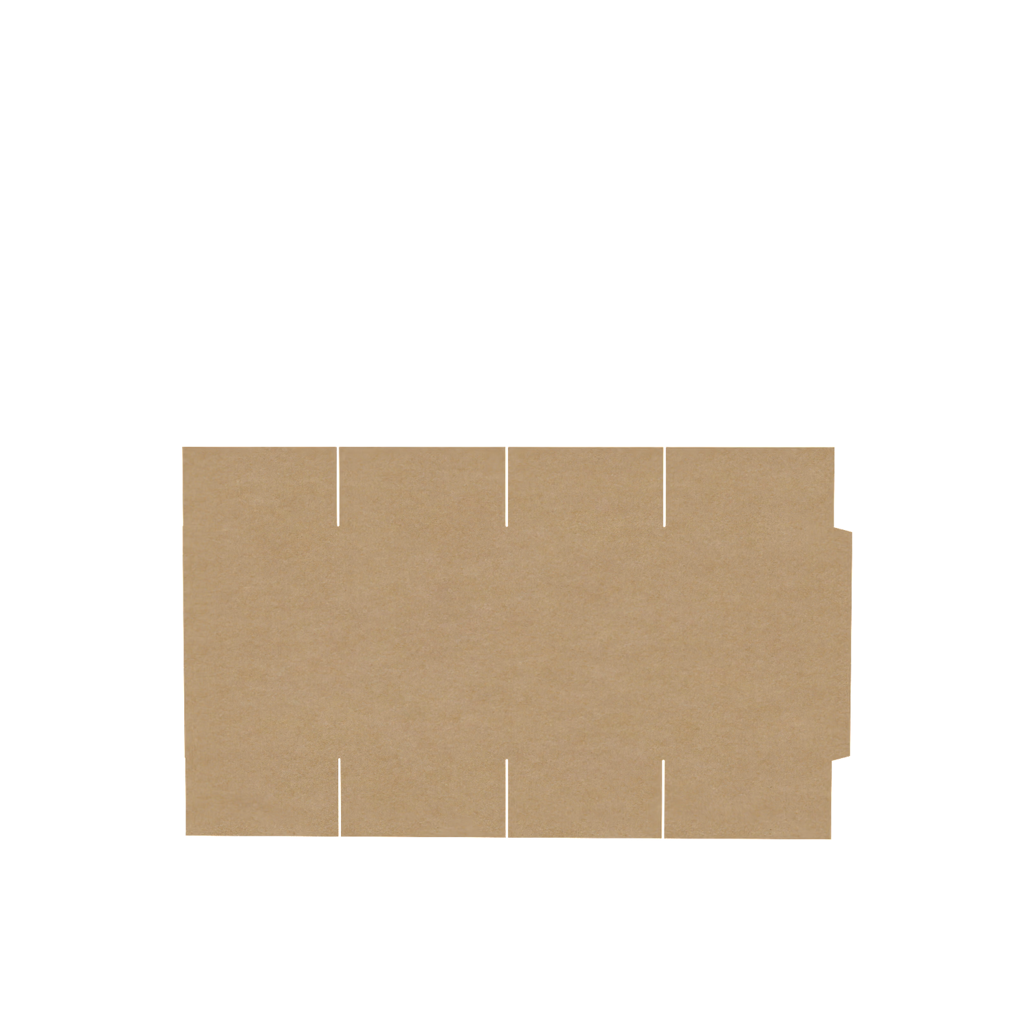 Heavy-duty moving carton flat layout showing full box structure and design