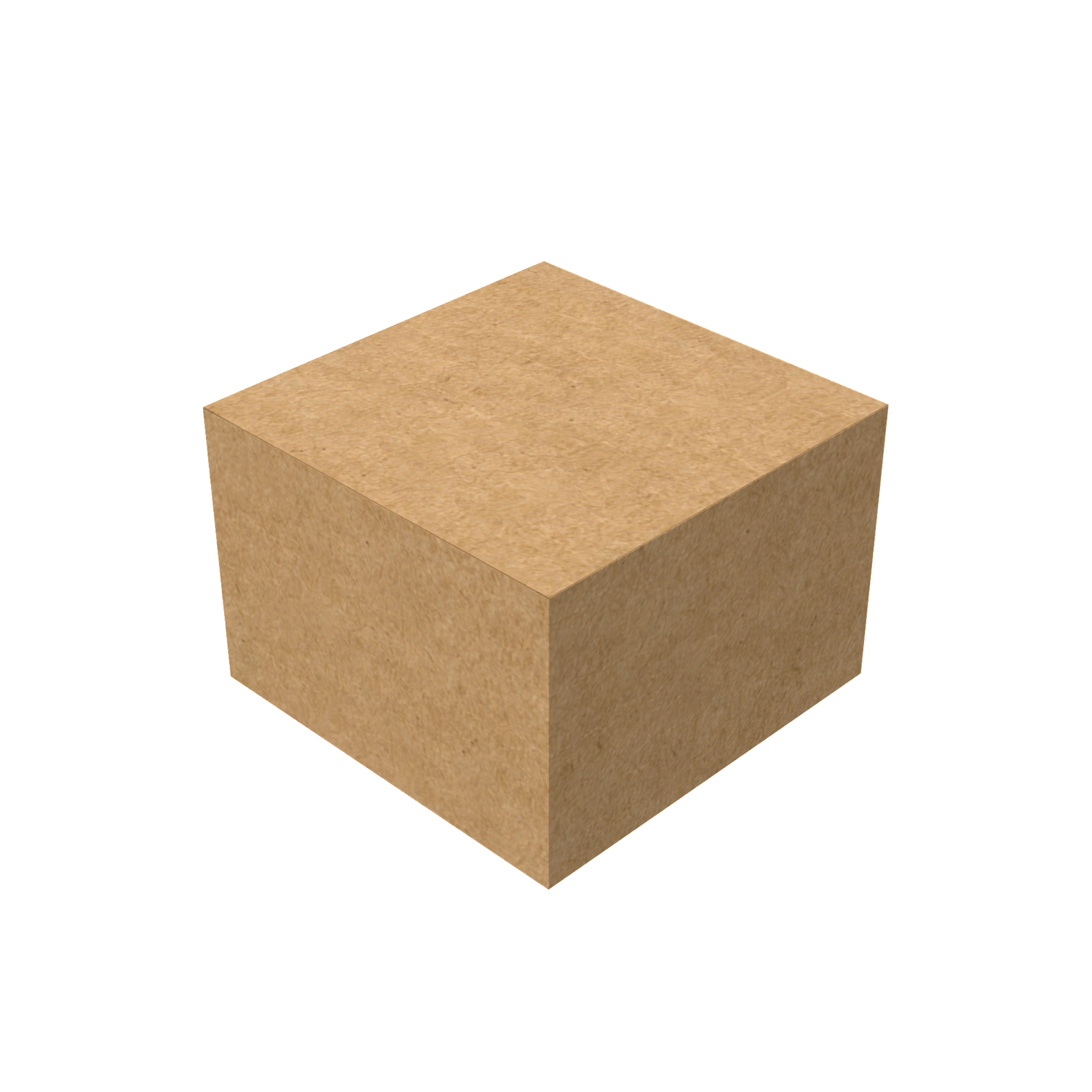 Natural kraft large square cake and gift box closed for eco-friendly packaging and presentation
