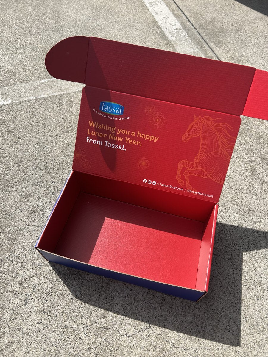 Tassal Lunar New Year custom red gift box