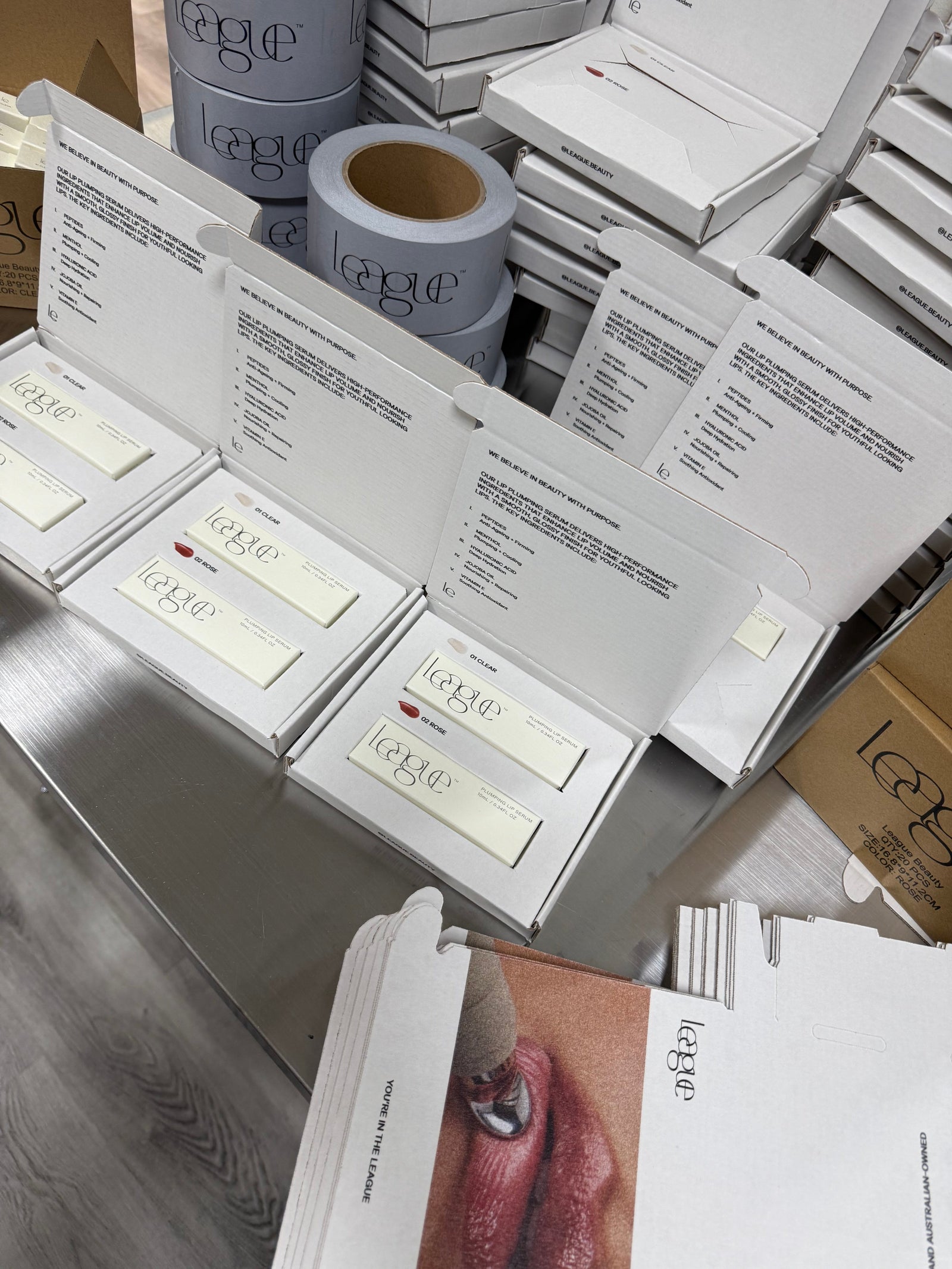 League Beauty bespoke short run packaging design for beauty products