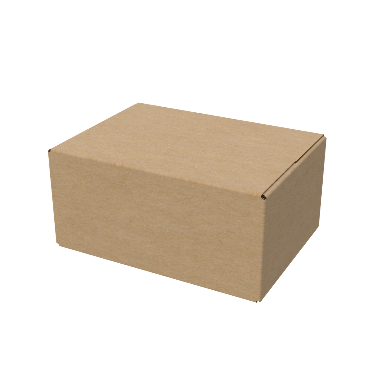 Natural kraft A4 medium regular carton box closed for eco-friendly, sturdy packaging