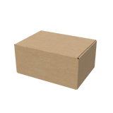 Natural kraft A4 medium regular carton box closed for eco-friendly, sturdy packaging