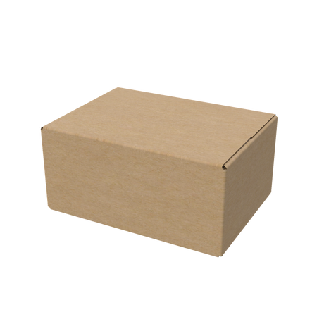 Natural kraft A4 medium regular carton box closed for eco-friendly, sturdy packaging