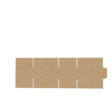 Natural kraft A4 medium carton box flat view displaying design structure and fold lines