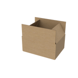 Natural kraft A4 medium carton box open to show interior for secure product shipping