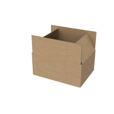 Natural kraft A4 medium carton box open to show interior for secure product shipping