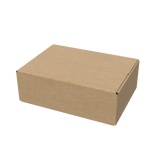 Natural kraft A4 small regular carton box closed for eco-friendly and secure packaging