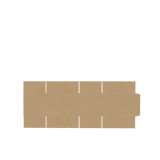 Natural kraft A4 standard carton box flat view displaying layout and fold lines for assembly