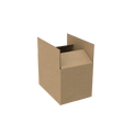 Natural kraft A4 standard carton box open to show interior space for safe product shipping