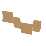 Natural kraft A5 mailer box flat layout showing structural design and dimensions