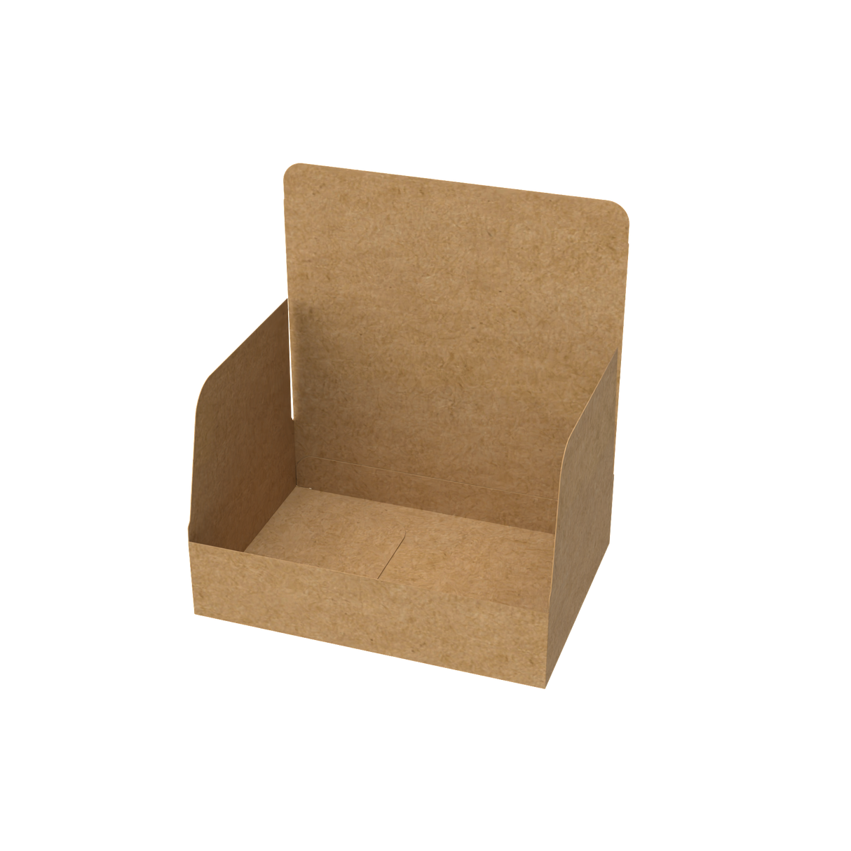 Natural kraft A5 mailer box open to reveal interior for secure small item packaging