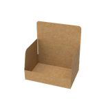 Natural kraft A5 mailer box open to reveal interior for secure small item packaging