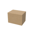 Natural kraft B5 regular carton box closed for eco-friendly packaging and parcel delivery