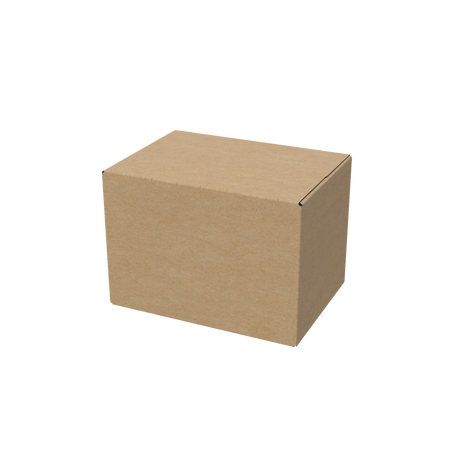 Natural kraft B5 regular carton box closed for eco-friendly packaging and parcel delivery