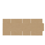 Natural kraft B5 carton box flat view showing full layout and packaging structure