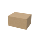 Natural kraft double A4 regular carton box closed for strong and eco-friendly shipping