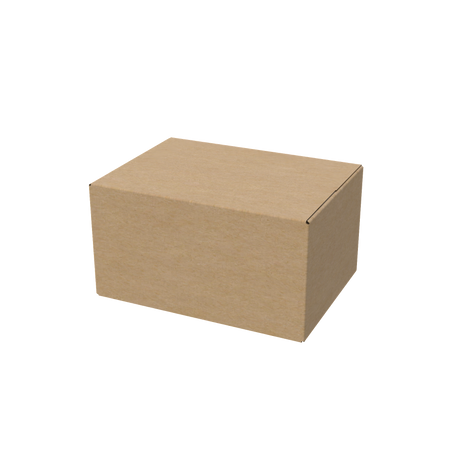 Natural kraft double A4 regular carton box closed for strong and eco-friendly shipping