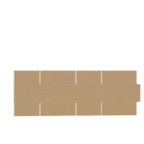 Natural kraft double A4 carton box flat view showing complete layout and box structure