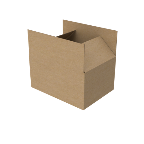 Natural kraft double A4 carton box open to show durable interior for secure packaging
