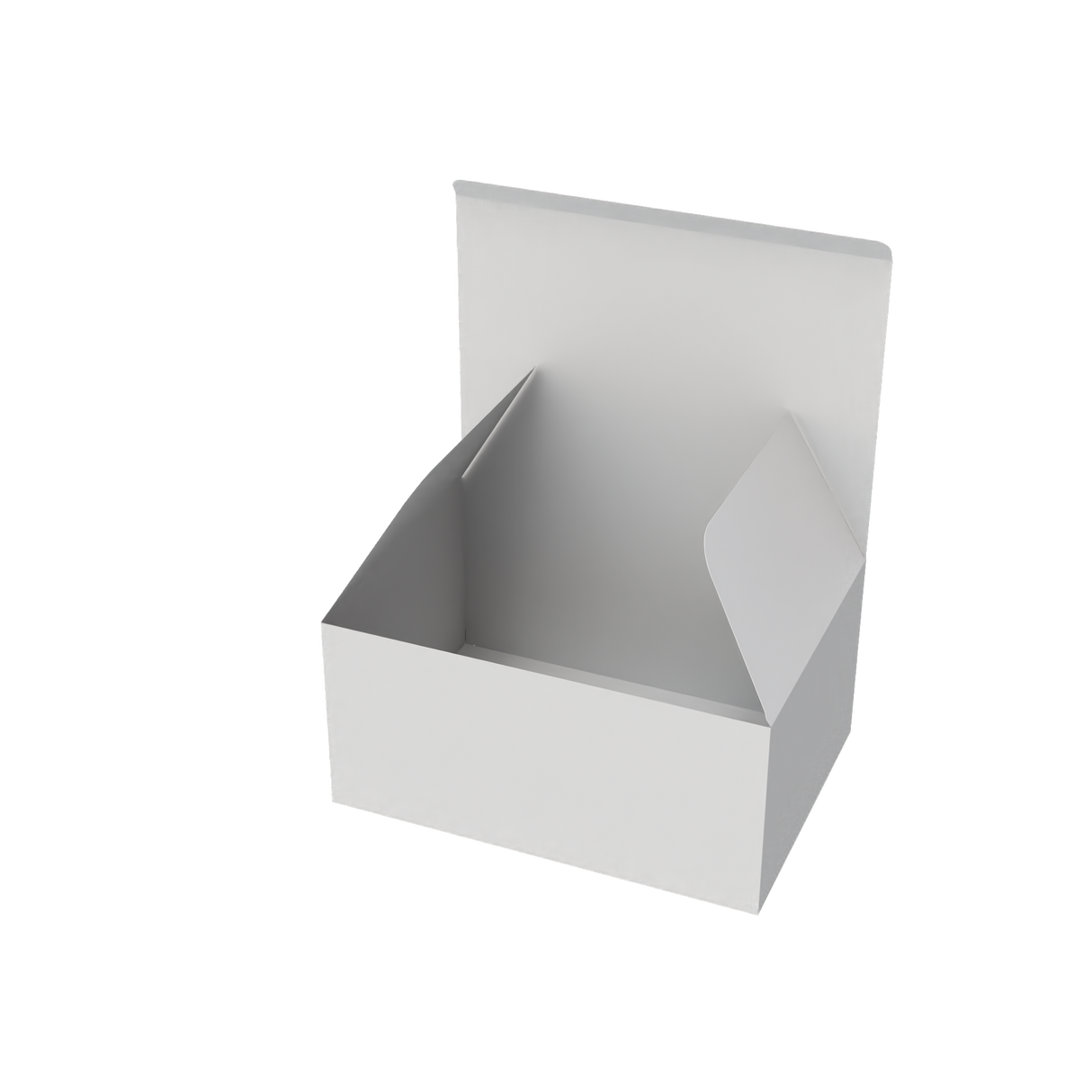 White extra-large mailer box open to show spacious interior for oversized product packaging