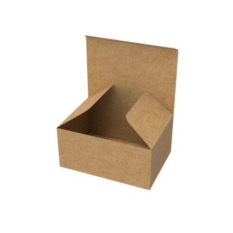Natural kraft mailer box open to reveal extra-large interior for secure product shipping