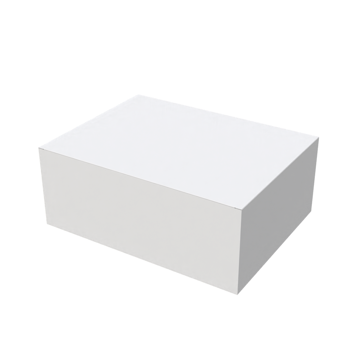 White extra-large e-commerce mailer box closed for secure shipping of bulky items
