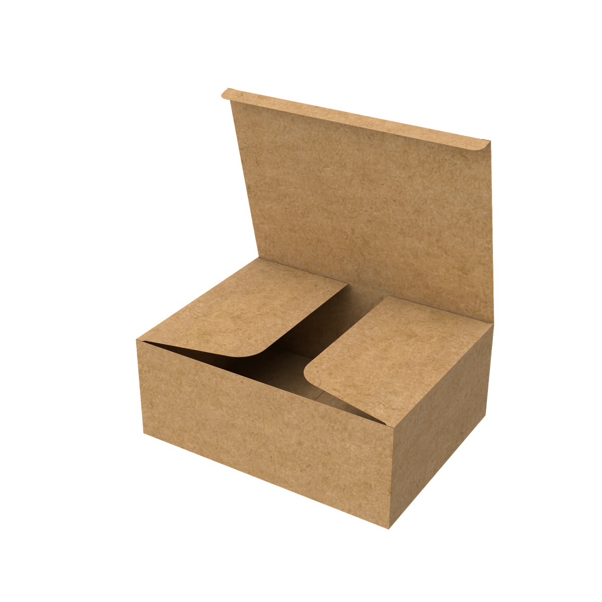 Natural kraft mailer box open to reveal extra-large interior for shipping large items