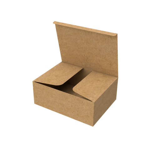 Natural kraft mailer box open to reveal extra-large interior for shipping large items