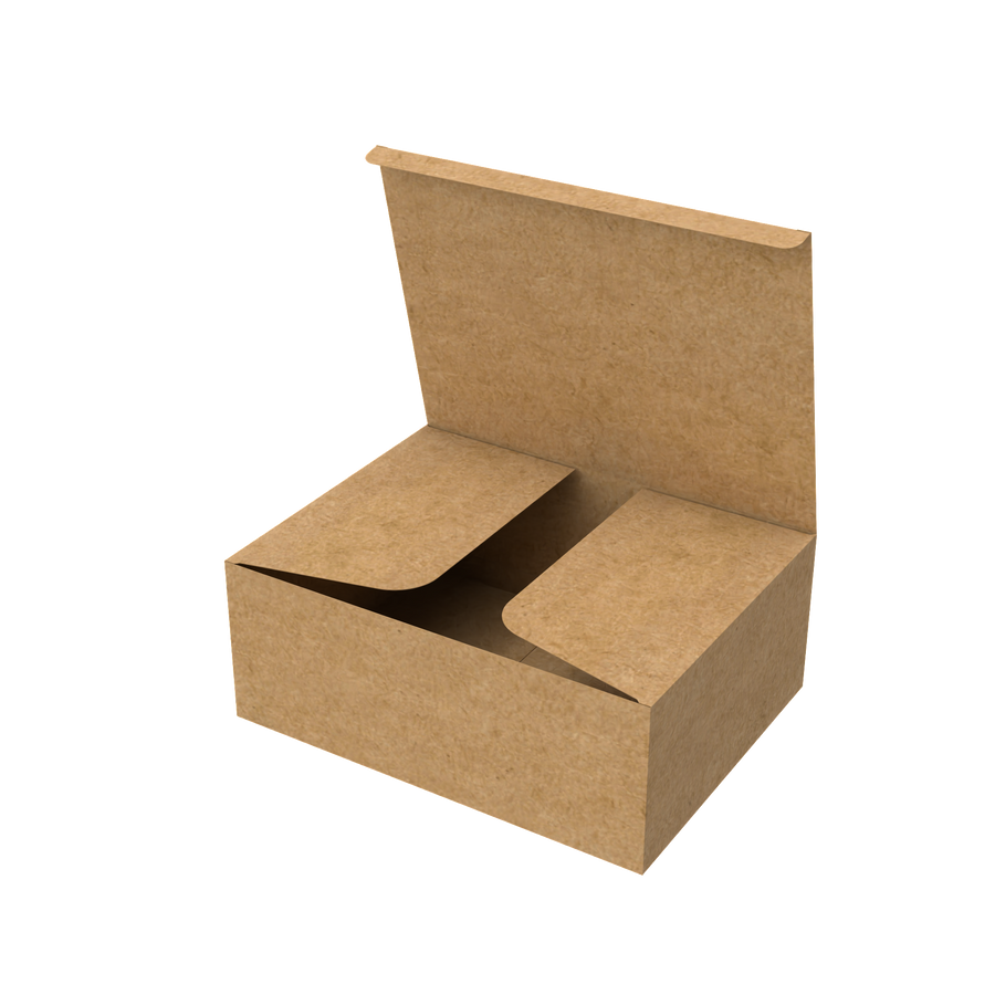 Natural kraft mailer box open to reveal extra-large interior for shipping large items