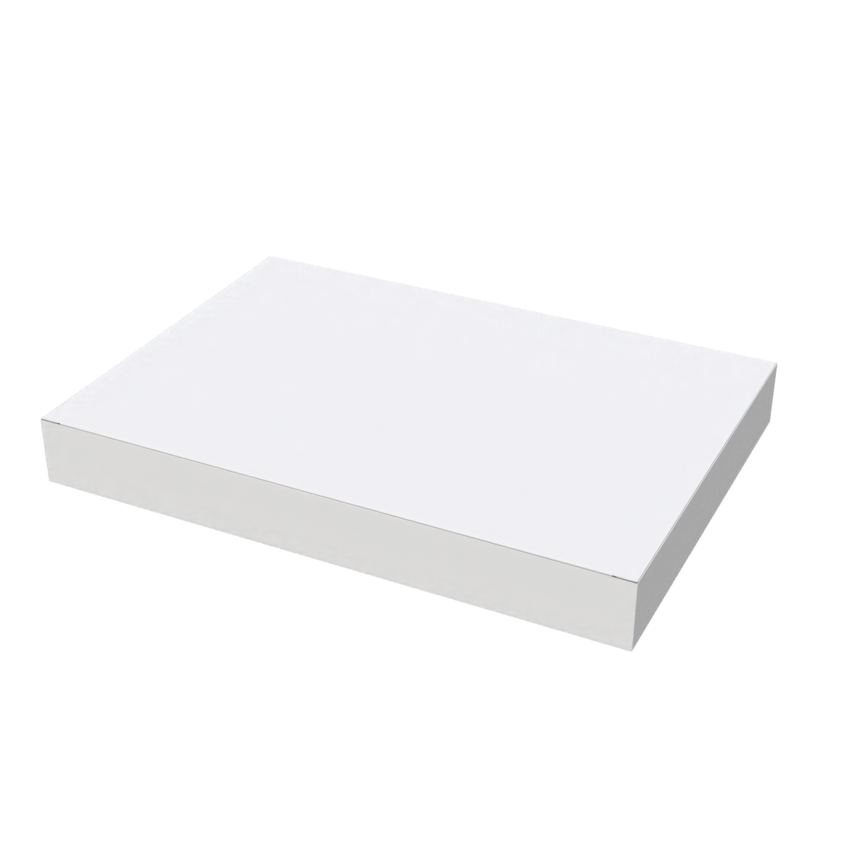 White flat A4 mailer envelope closed for secure shipping of documents and flat items