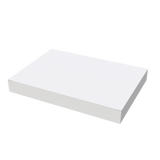 White flat A4 mailer envelope closed for secure shipping of documents and flat items