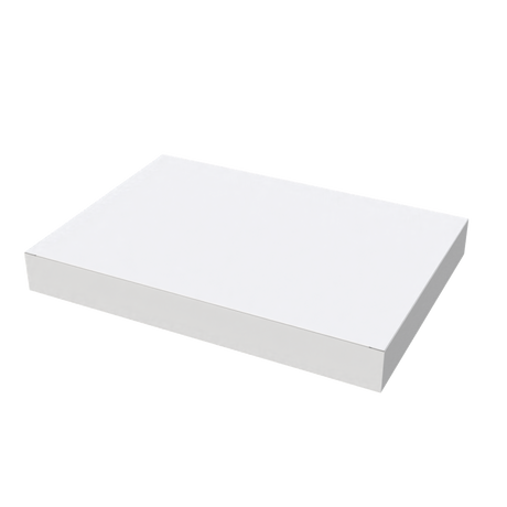 White flat A4 mailer envelope closed for secure shipping of documents and flat items