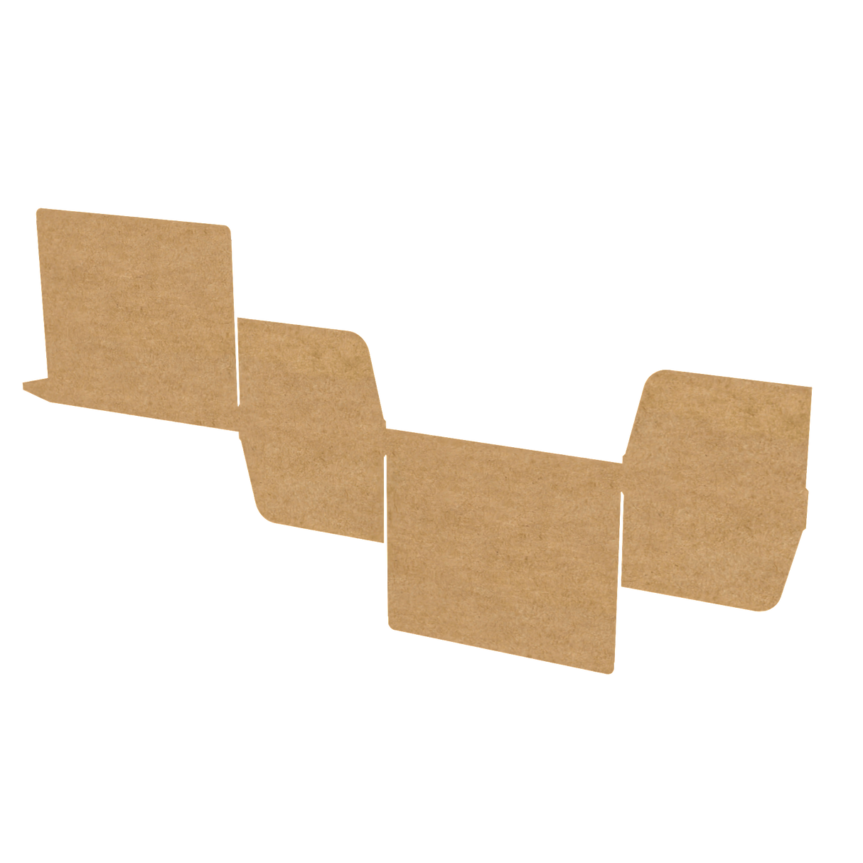 Natural kraft A4 mailer envelope flat view showing full layout and packaging structure