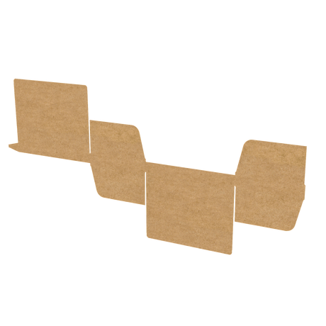 Natural kraft A4 mailer envelope flat view showing full layout and packaging structure