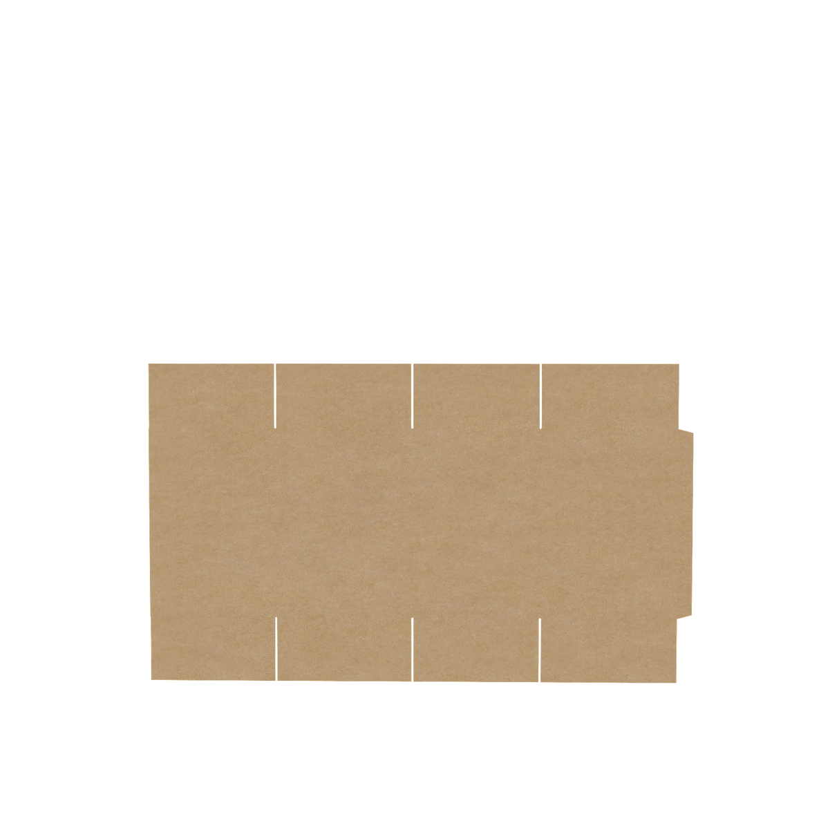 Heavy-duty moving carton flat layout showing full box structure and design
