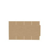 Heavy-duty moving carton flat layout showing full box structure and design