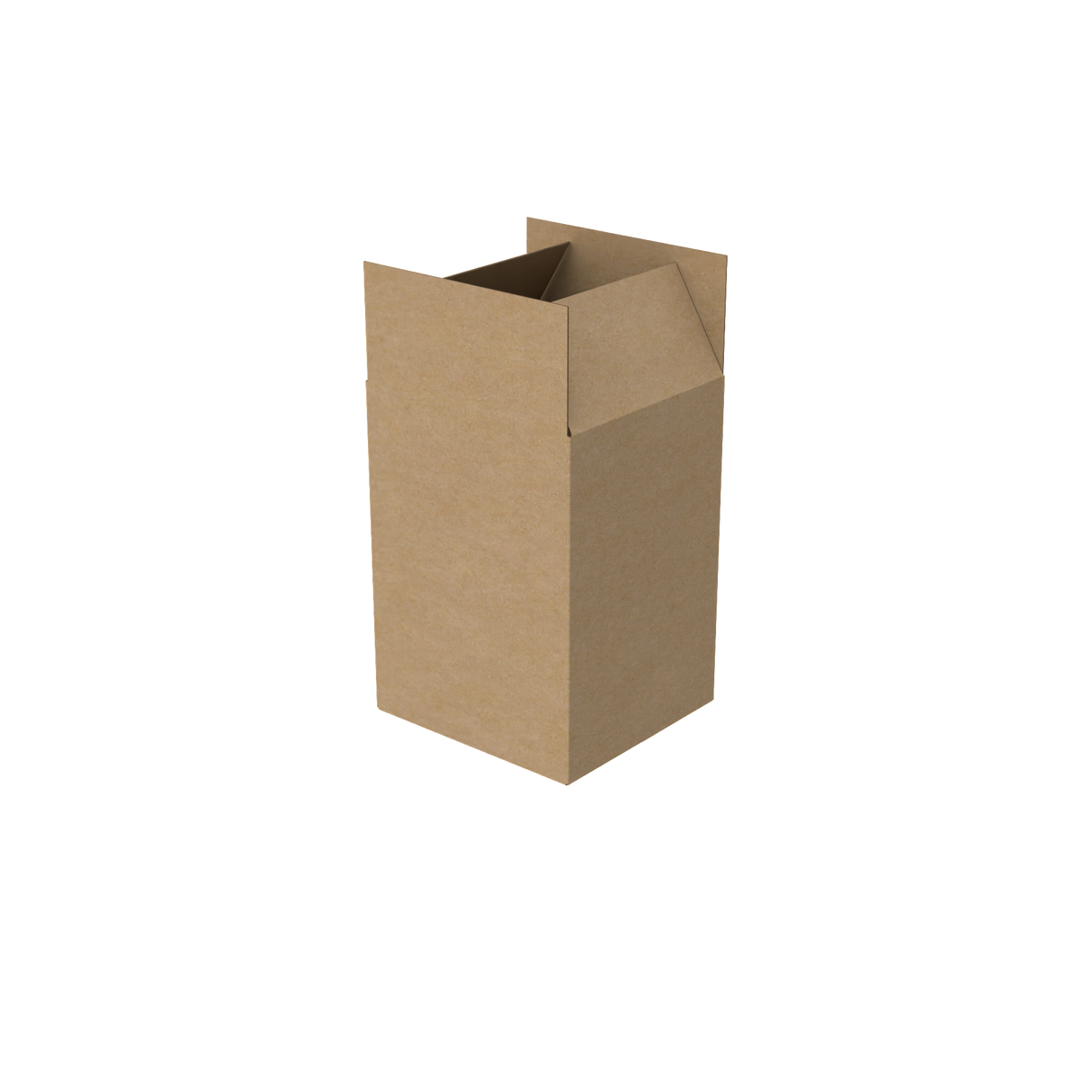Heavy-duty moving carton box open to show spacious interior for packing bulky items