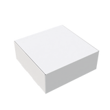 White jewellery and small gift mailer box closed for secure and elegant e-commerce packaging