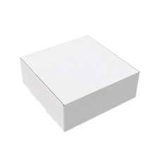 White jewellery and small gift mailer box closed for secure and elegant e-commerce packaging