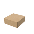 Natural kraft jewellery and small gift mailer box closed for eco-friendly e-commerce packaging