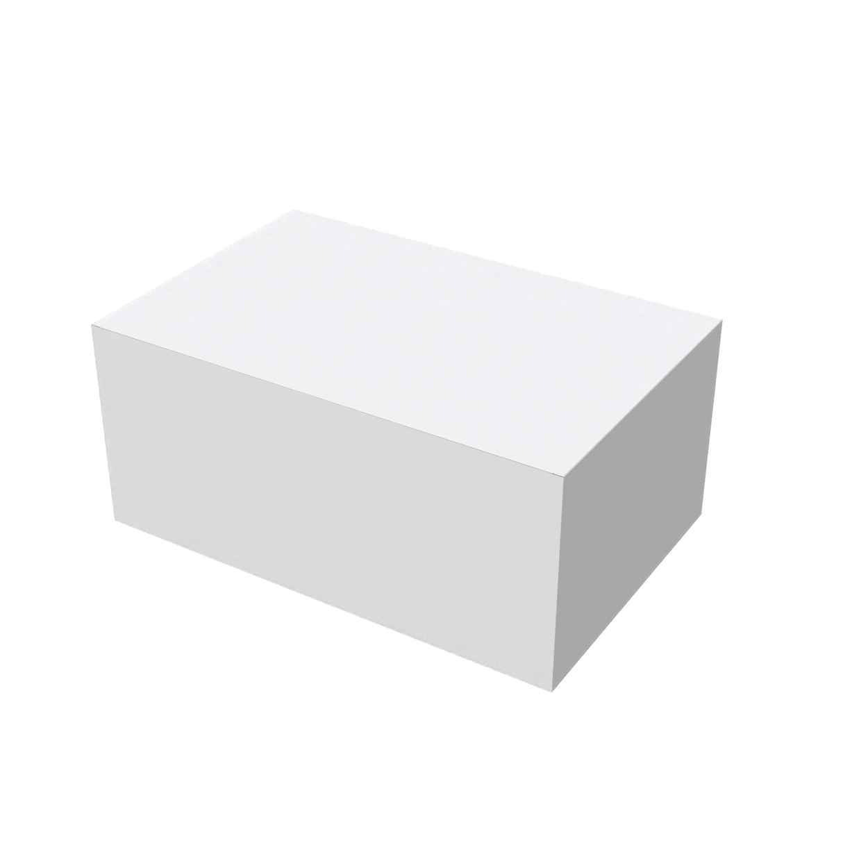 White jumbo mailer box closed for secure shipping of oversized posters and artwork