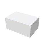 White jumbo mailer box closed for secure shipping of oversized posters and artwork