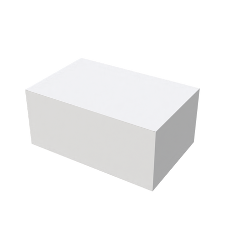 White jumbo mailer box closed for secure shipping of oversized posters and artwork