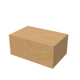 Natural kraft jumbo mailer box closed for eco-friendly shipping of large prints and artwork