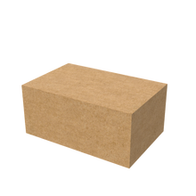 Natural kraft jumbo mailer box closed for eco-friendly shipping of large prints and artwork