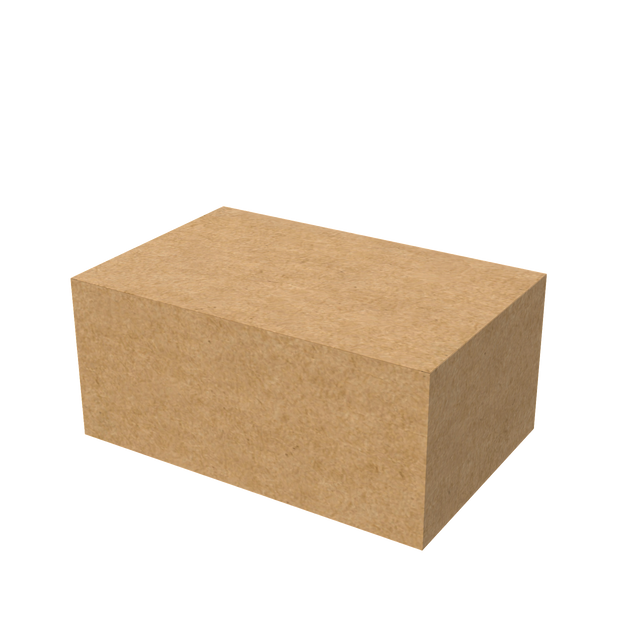 Natural kraft jumbo mailer box closed for eco-friendly shipping of large prints and artwork