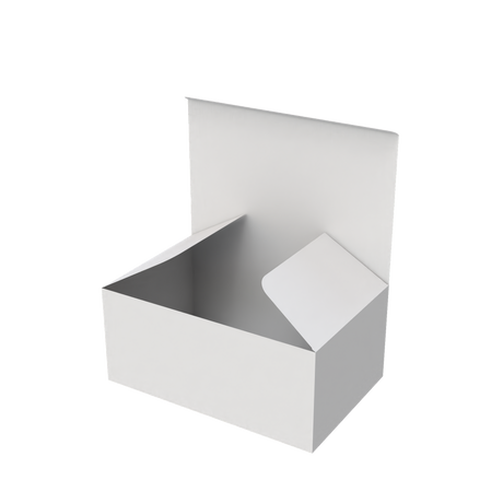 White jumbo mailer box open to show spacious interior for large prints and blueprints